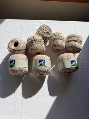 Phildar Canasta Beige and White Speckled Cotton Acrylic Yarn